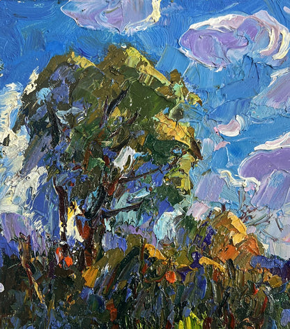 Vibrant impressionist oil painting Early morning on a boat by Oleksiy Ivanyuk