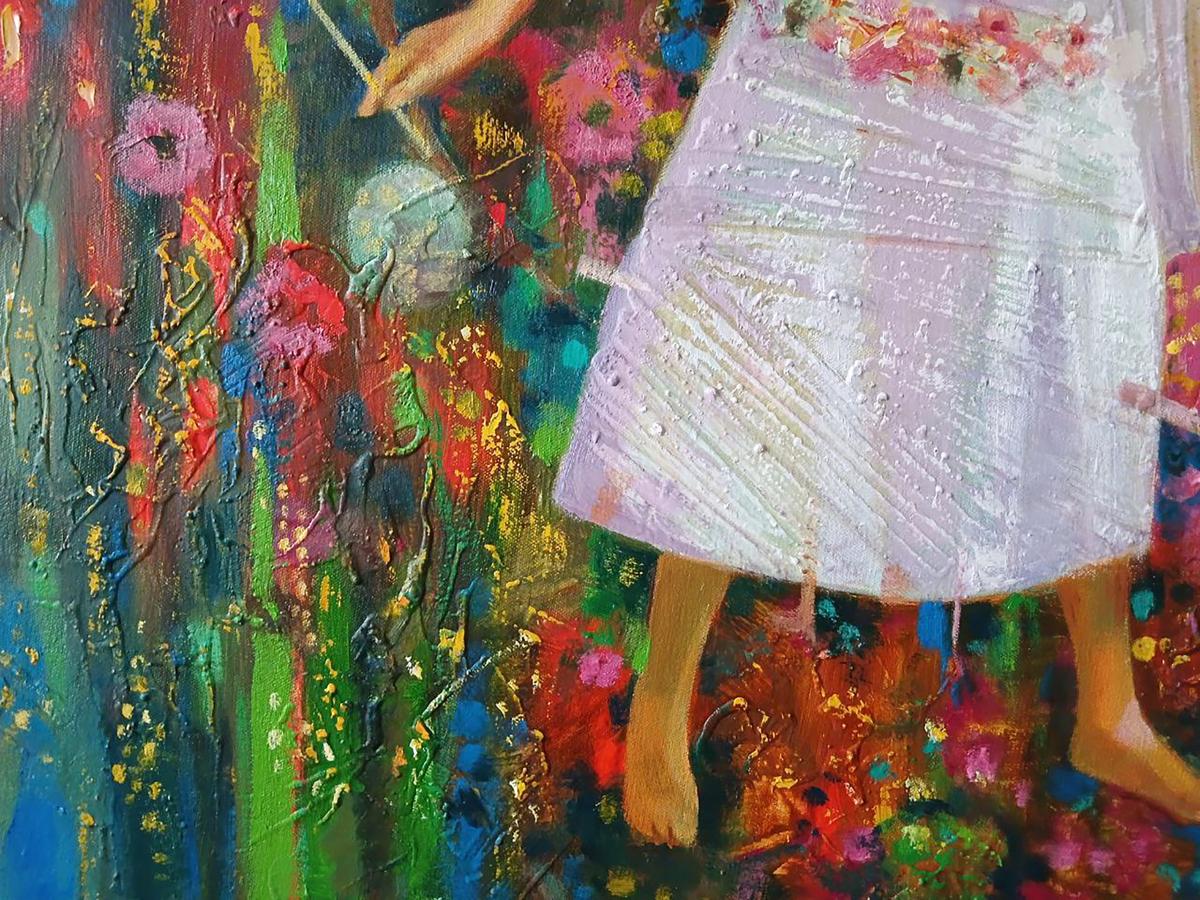 Abstract oil painting Two angels Anatoly Tarabanov