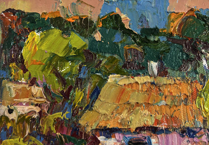 Vibrant impressionist oil painting Hope breaks through the clouds by Oleksiy Ivanyuk
