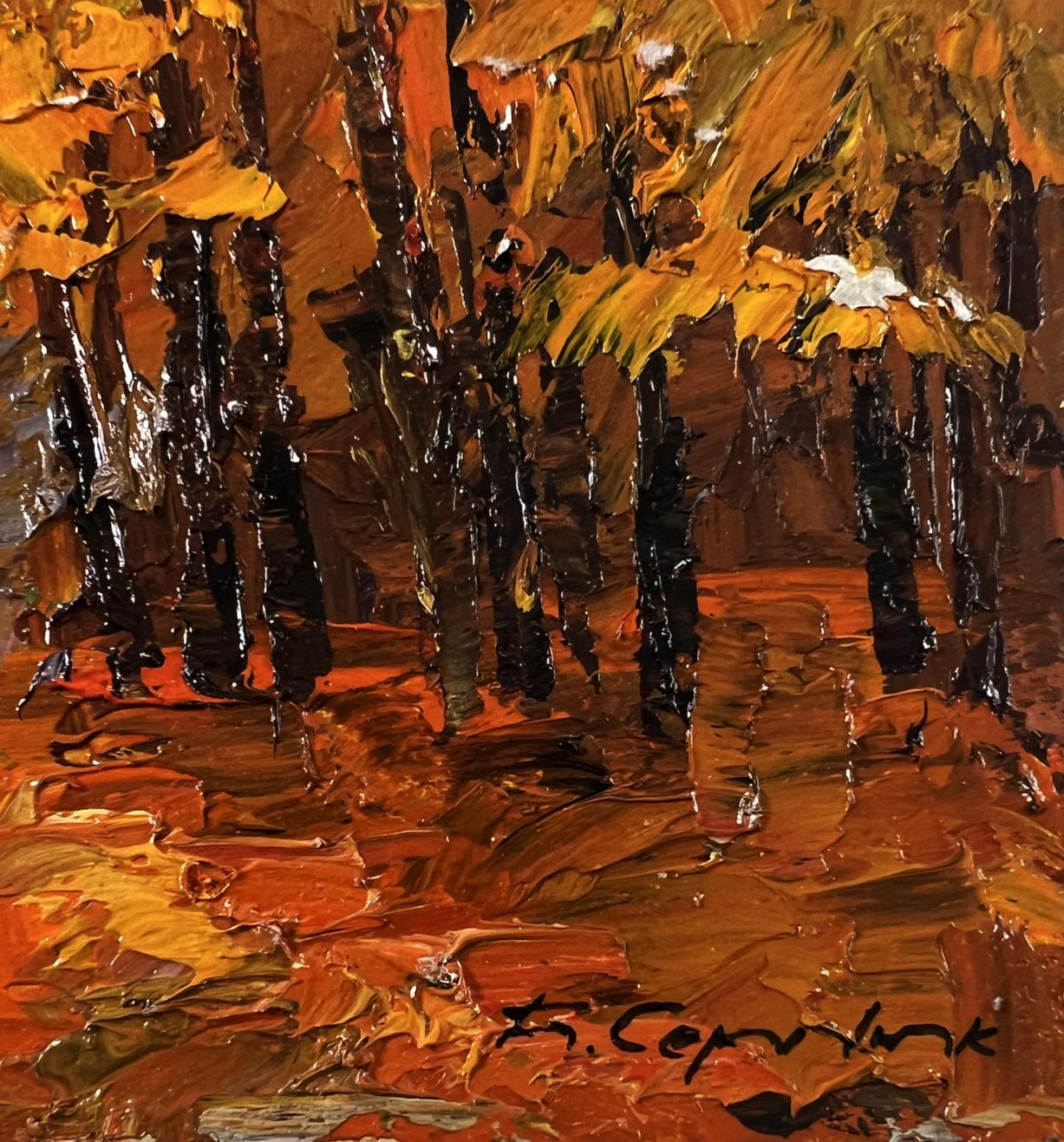 Oil painting Golden autumn forest by Boris Serdyuk