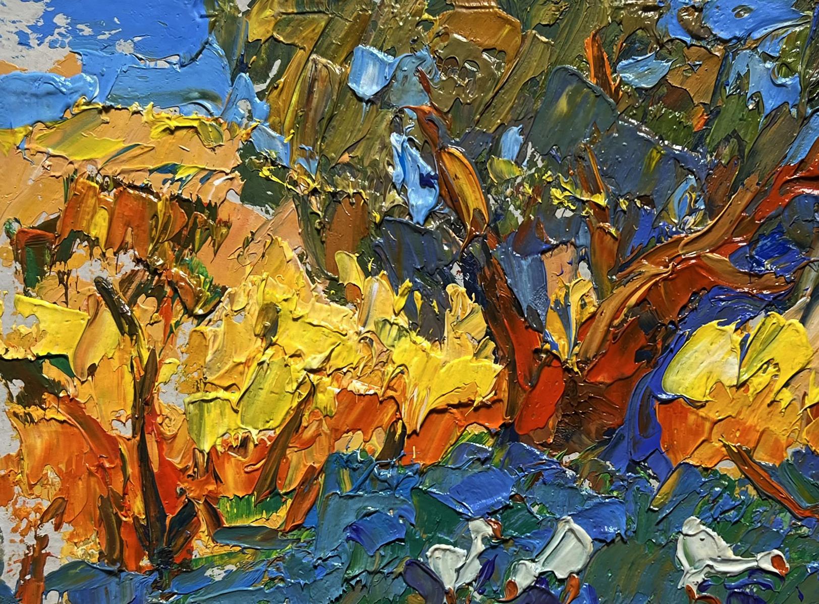 Vibrant impressionist oil painting In the shade of the willow by Oleksiy Ivanyuk