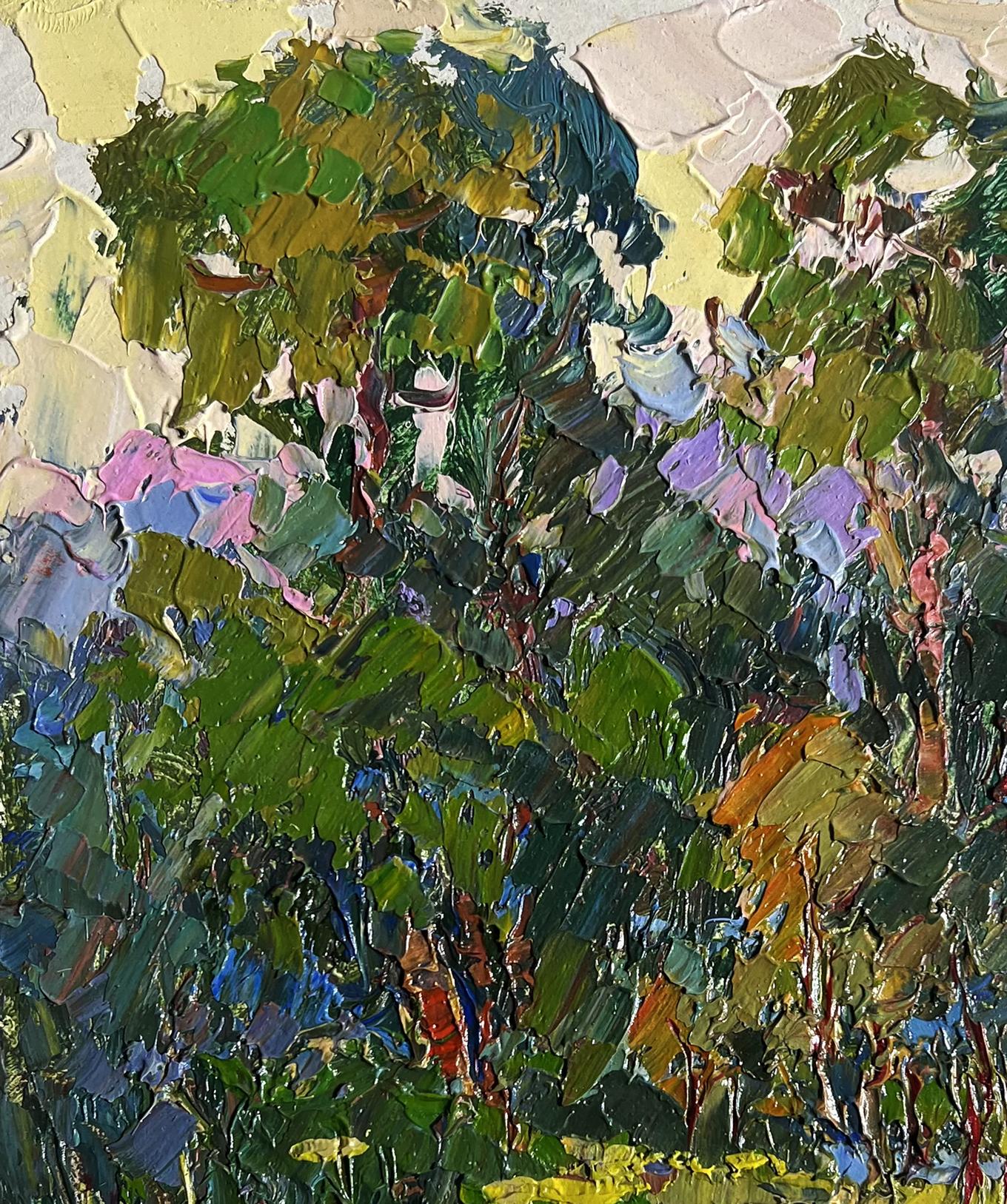 Vibrant impressionist oil painting A break from the city by Oksana Ivanyuk