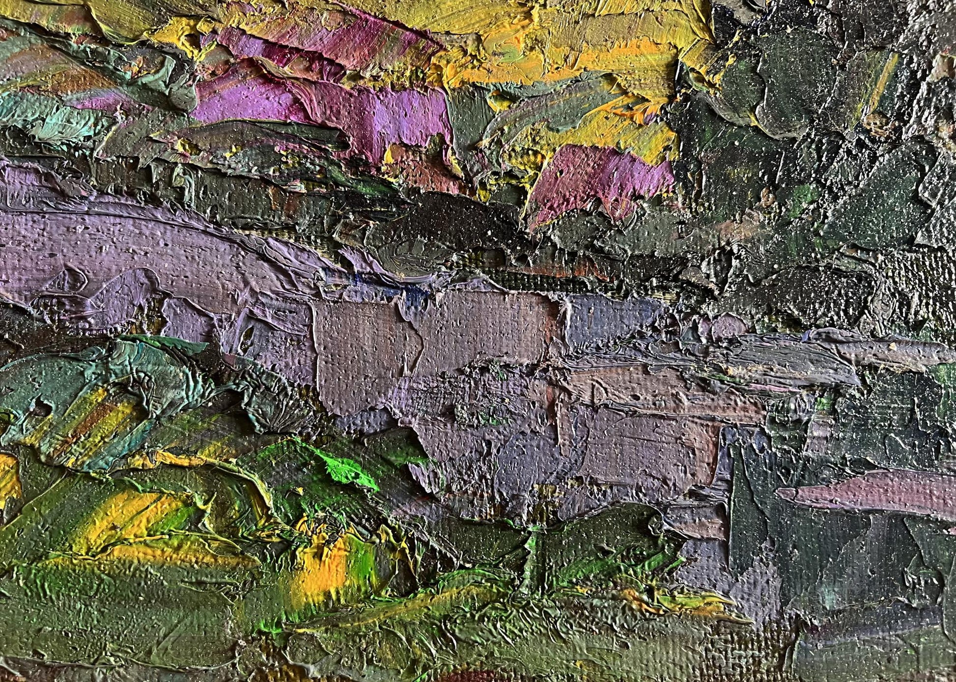 Oil painting Natural Meadow by Boris Serdyuk with vibrant impasto brushstrokes