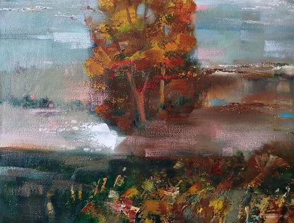 Oil painting Autumn twilight Anatoly Tarabanov