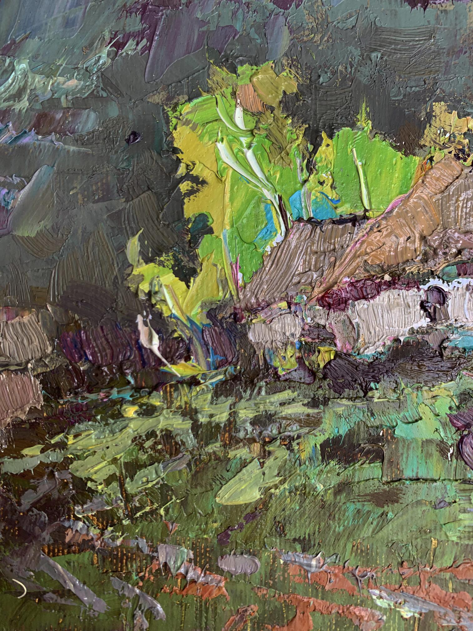 Oil painting Before the Storm by Oksana Ivanyuk textured landscape
