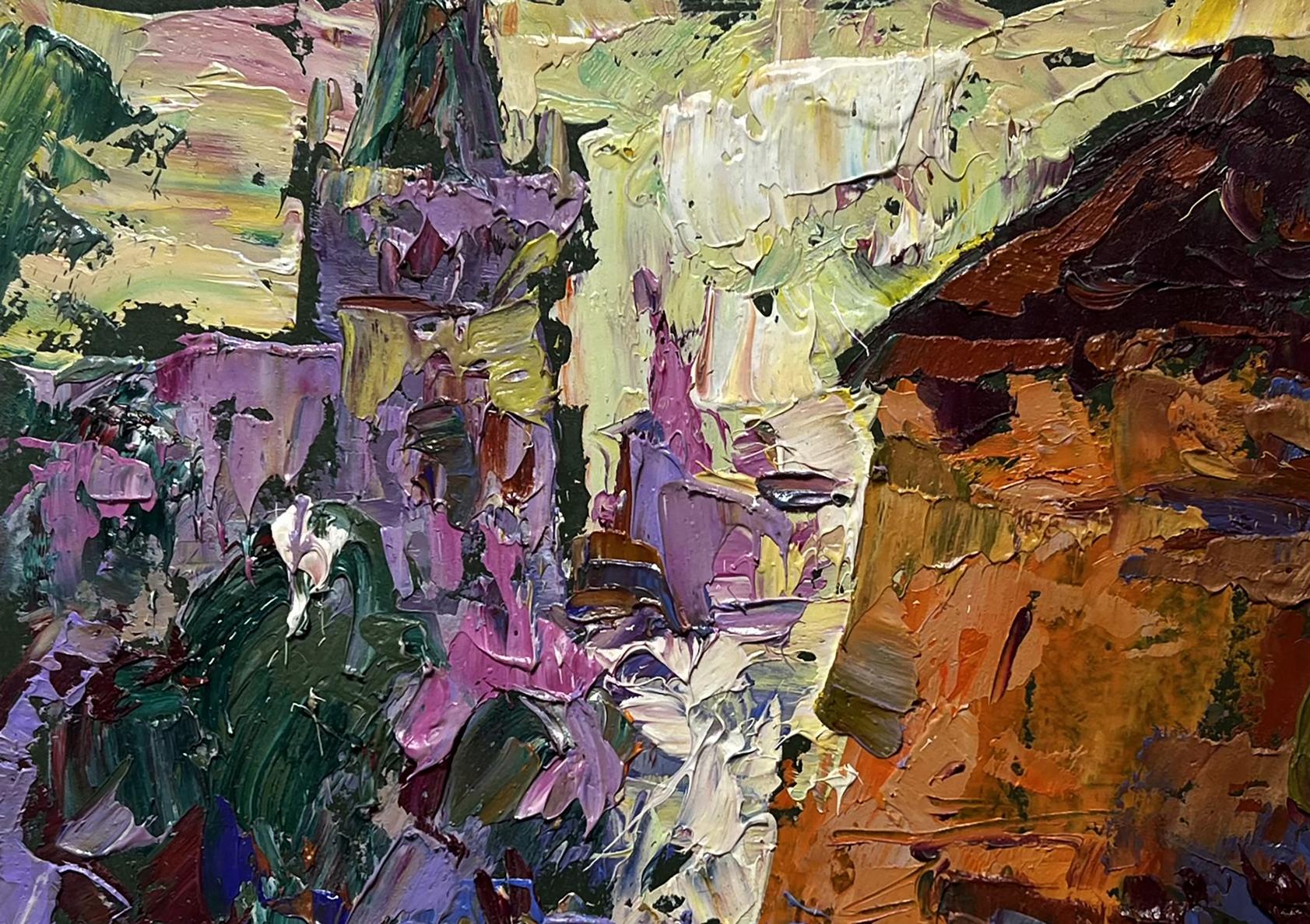 Vibrant impressionist oil painting of Round Tower old fortress by Oleksiy Ivanyuk