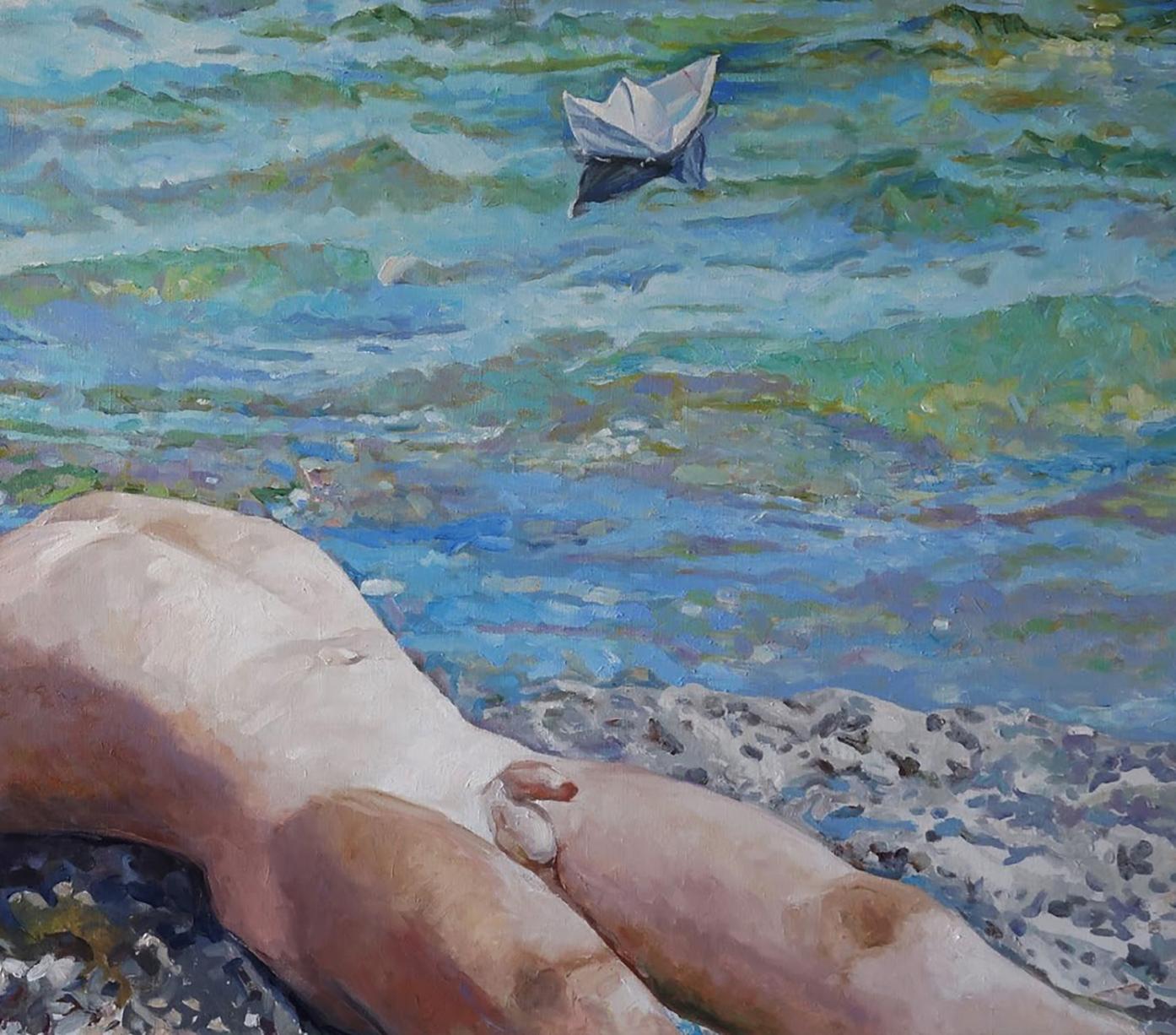 Oil painting Dreams and dreams about summer Anatoly Varvarov