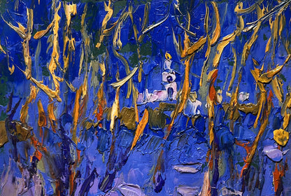 Vibrant Frosty Evening in the Forest oil painting by Oleksiy Ivanyuk