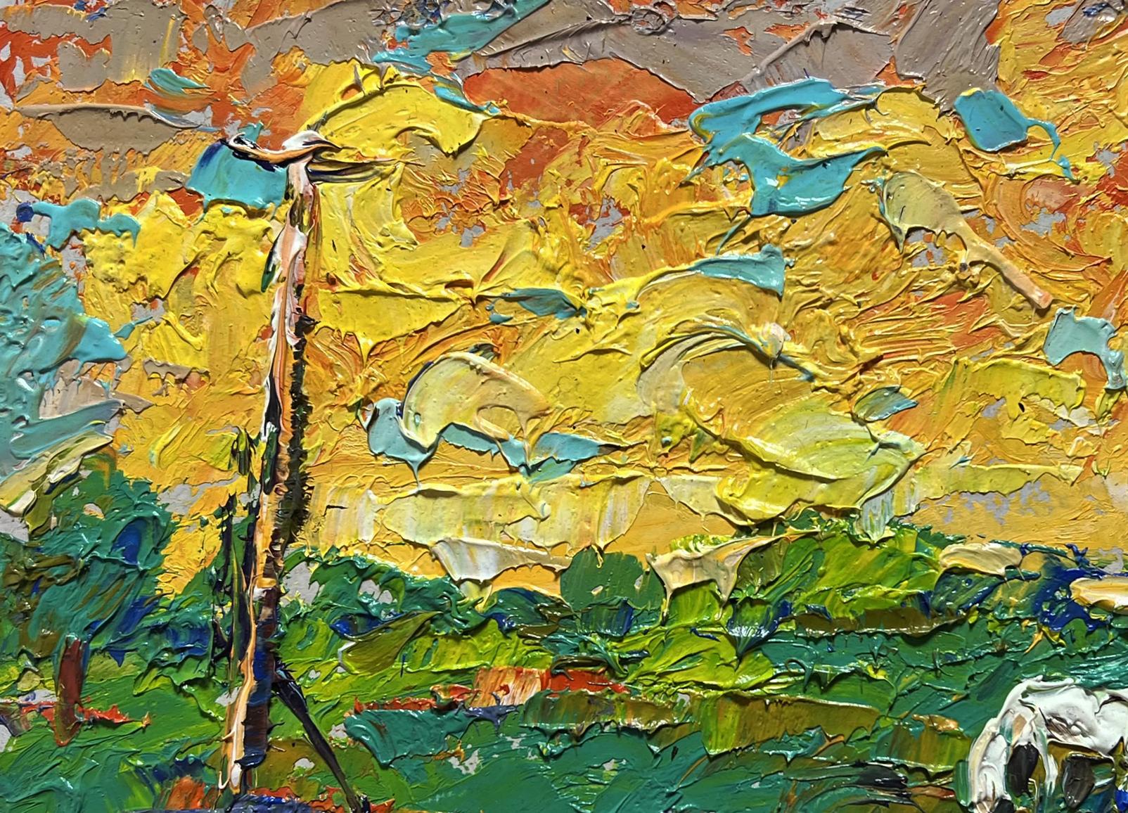 Vibrant oil painting Watch the bright sunset by Oleksiy Ivanyuk