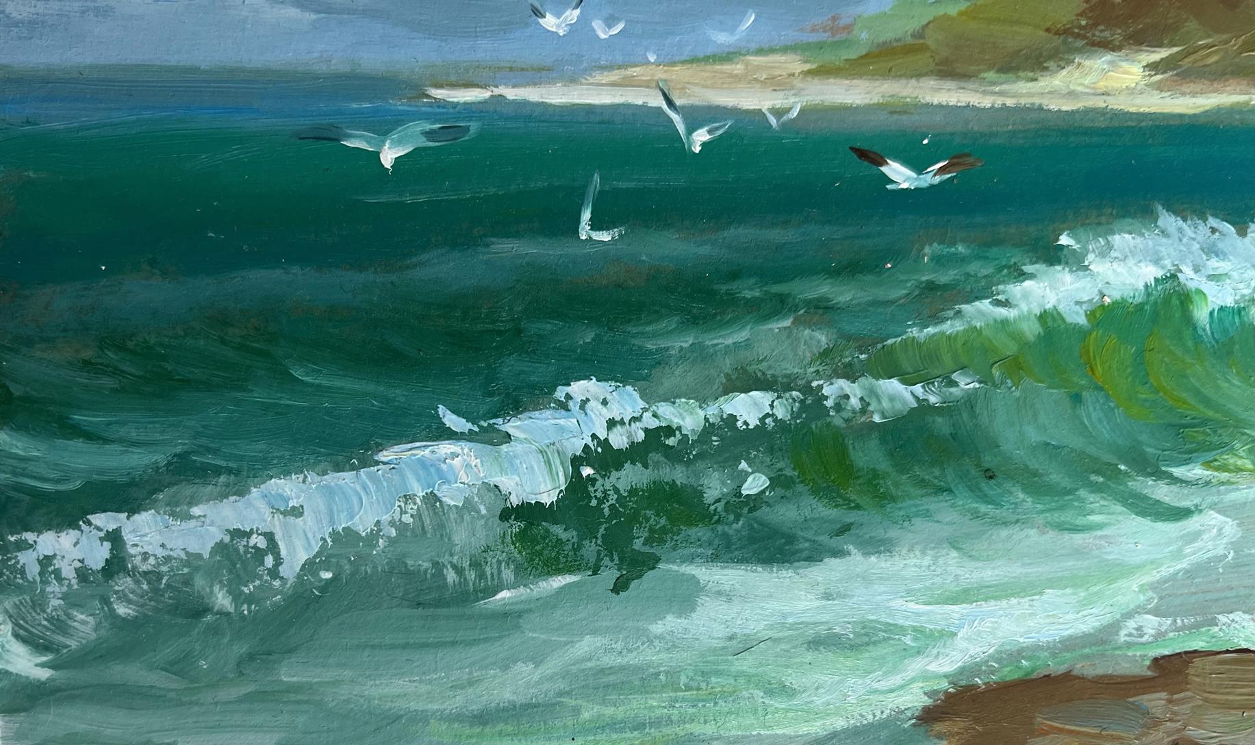 Vibrant teal ocean waves by Yuriy Suprunchuk oil painting Sea freshness