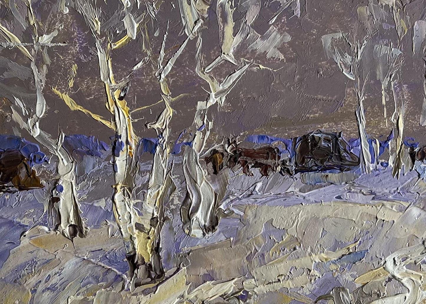Oil painting The end of winter is coming soon by Oleksiy Ivanyuk