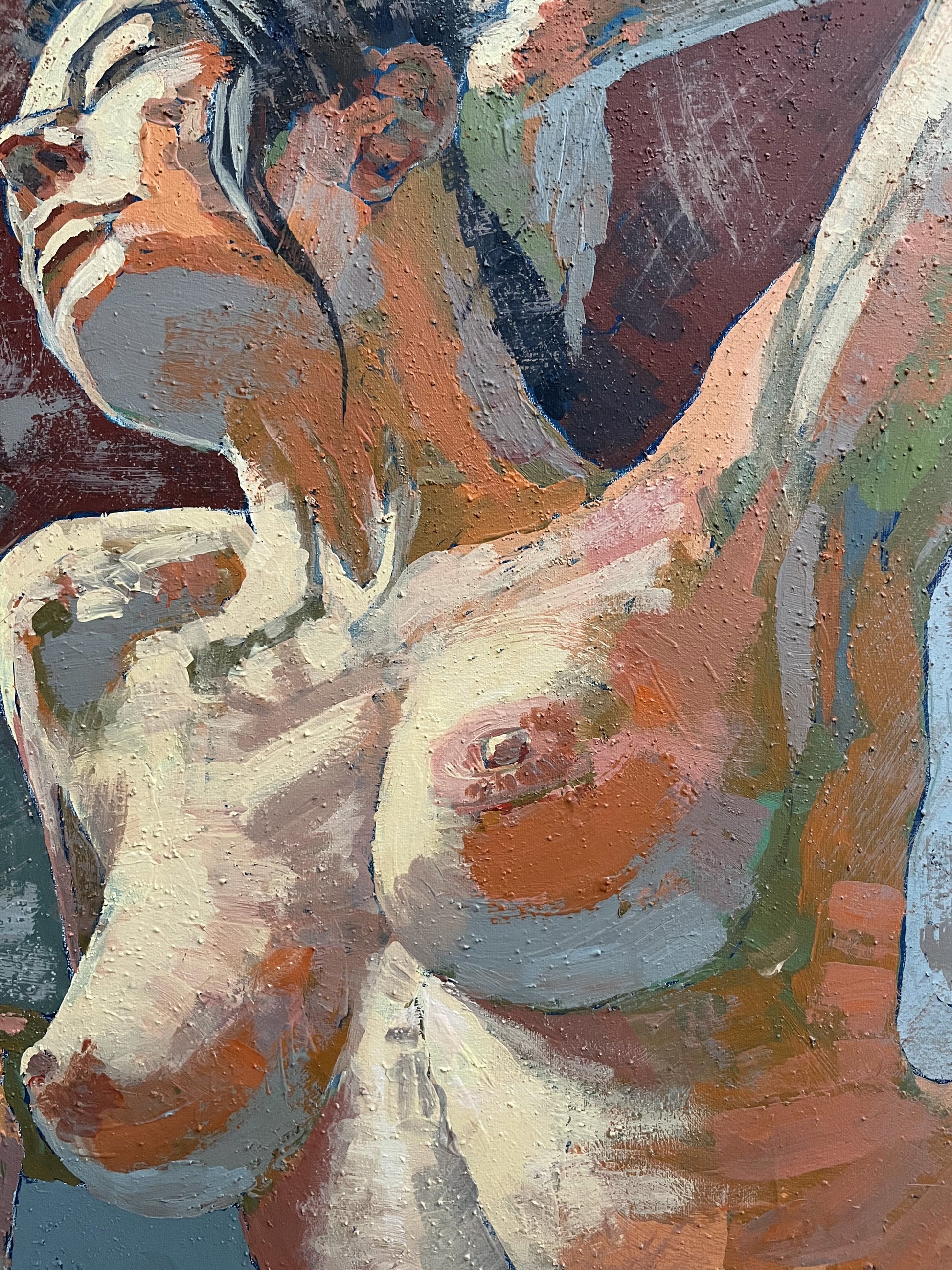 Acrylic painting expressionism Painting with people Serhiy Kovalev