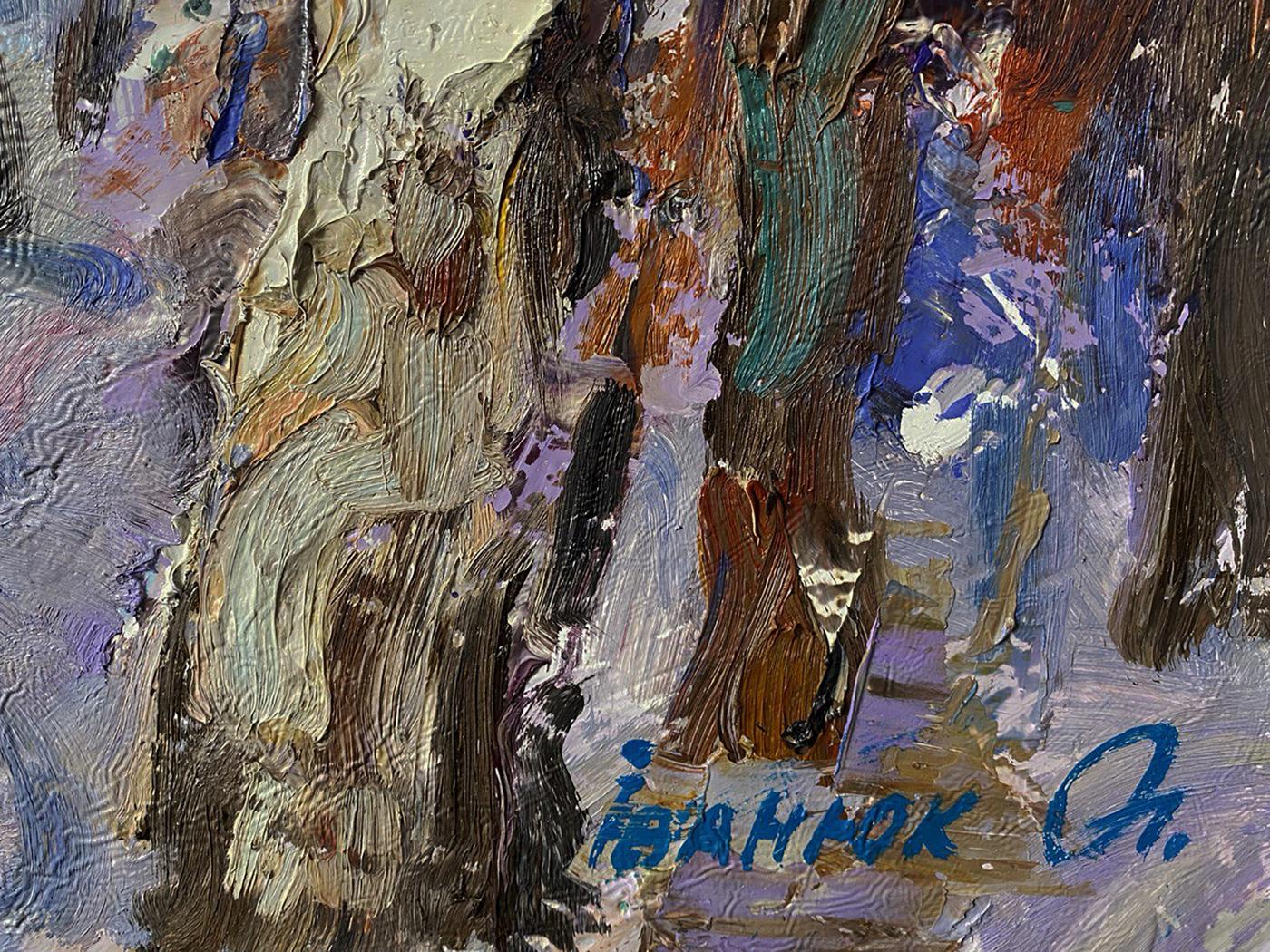 Oil painting Deep Silence by Oleksiy Ivanyuk in earthy tones and blues