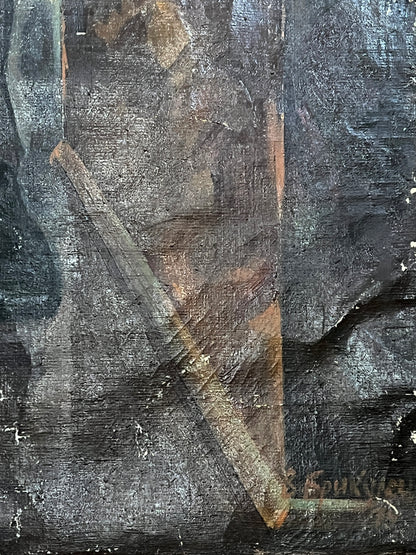 Oil painting Portrait of Lenin in his office Shingur Victor