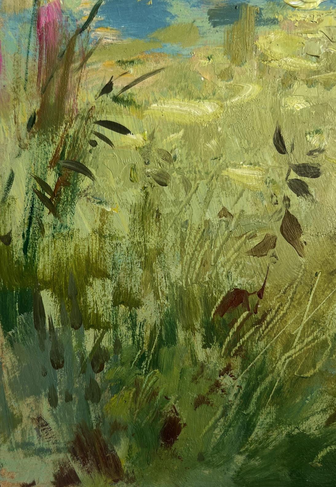 Textured impressionistic painting of field grasses by Yuriy Suprunchuk