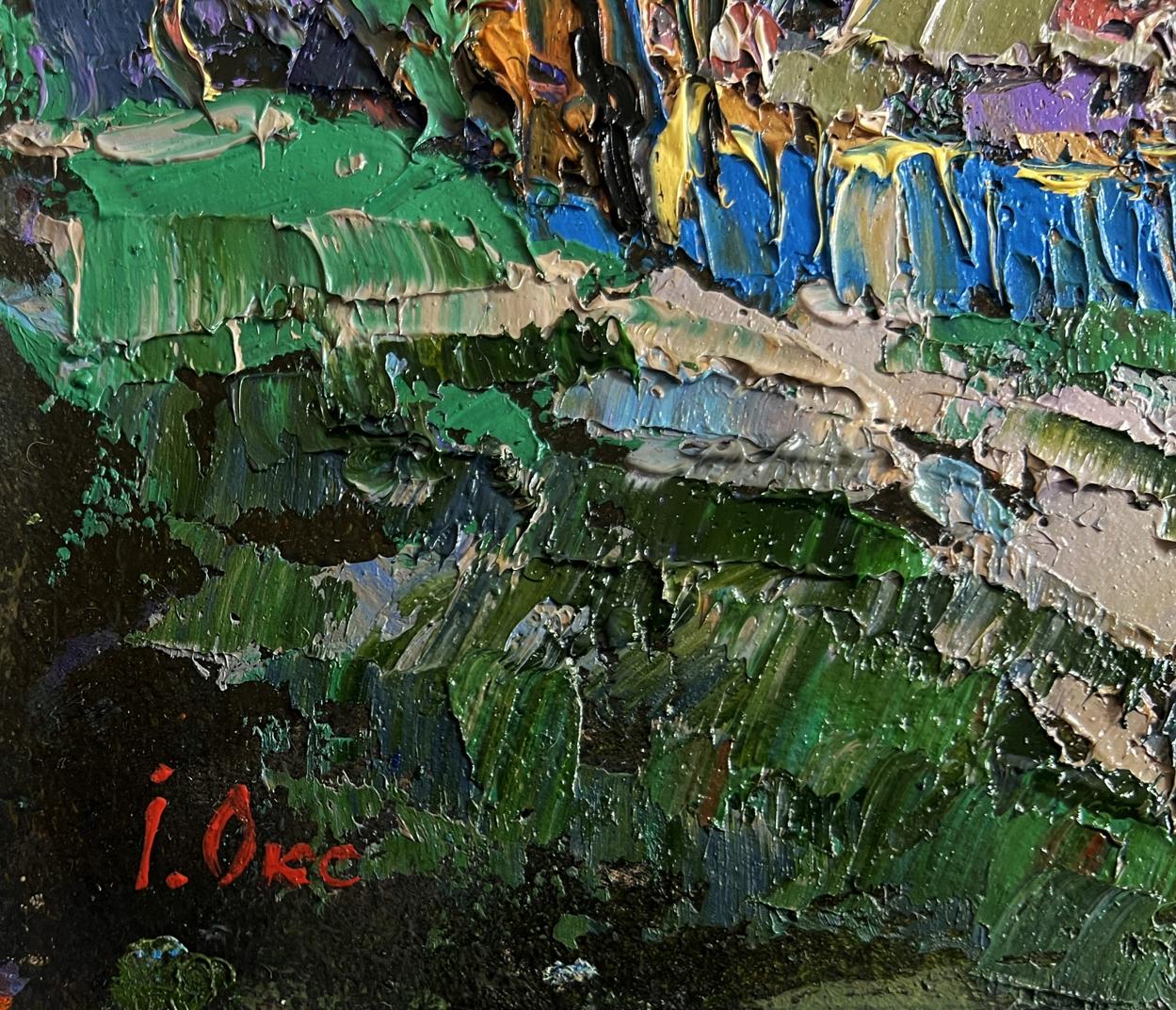 Vibrant oil painting Cool wind in the evening by Oksana Ivanyuk