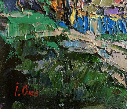 Vibrant oil painting Cool wind in the evening by Oksana Ivanyuk