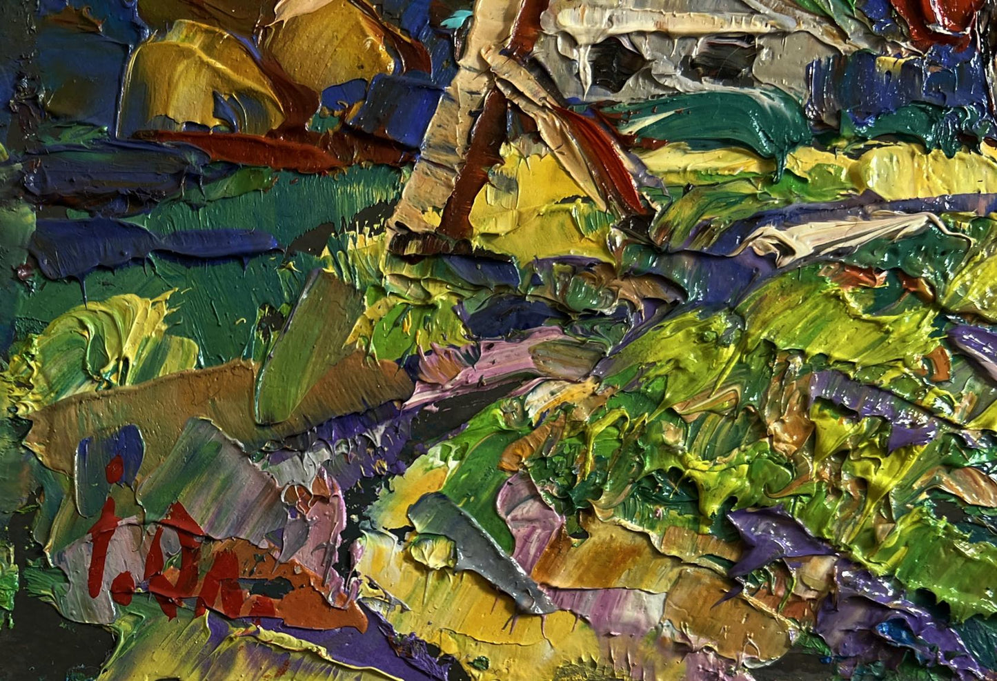 Oil painting Autumn has come to the village by Oleksiy Ivanyuk