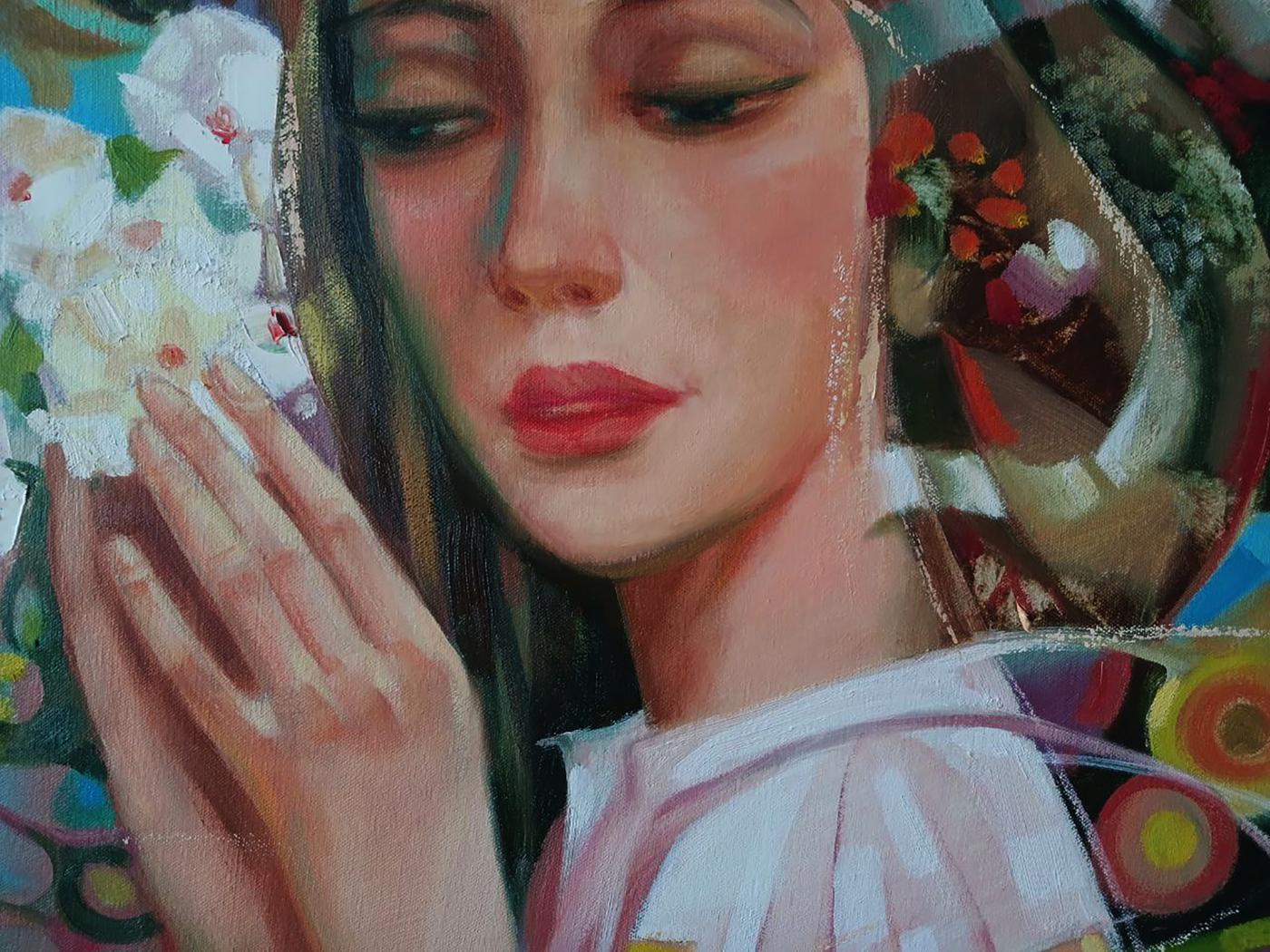 Soft-focus abstract oil painting Breath of Spring by Anatoly Tarabanov