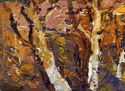 Oil painting Village with the approach of spring by Oksana Ivanyuk