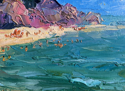 Vibrant impressionist oil painting Holidays at Sea by Boris Serdyuk