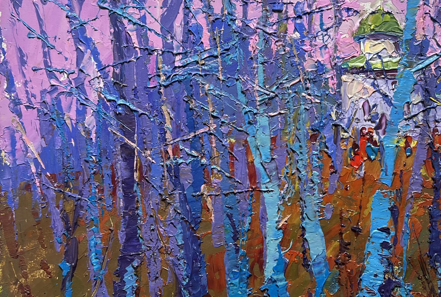 Oil painting Autumn coolness in the forest by Oksana Ivanyuk