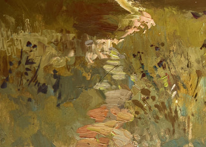 Oil painting After the thunderstorm by Yuriy Suprunchuk, winding earthy path