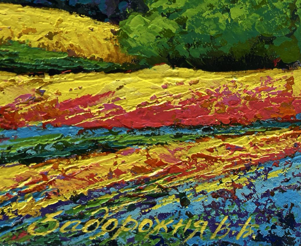 Vibrant At the Foot of the Mountains oil painting by V. Zadorozhnya