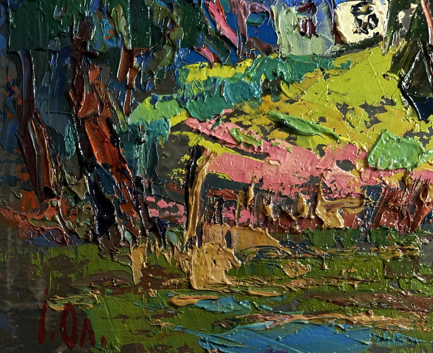 Vibrant impressionist oil painting Fishing in the summer by Oleksiy Ivanyuk