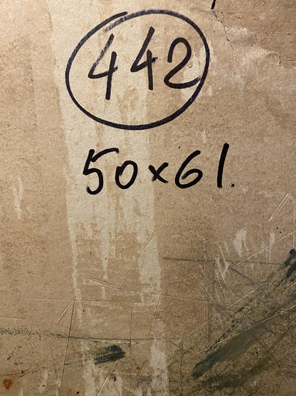 Back of Oil painting On the shore Osipov Alexander with 442 and 50x61 markings