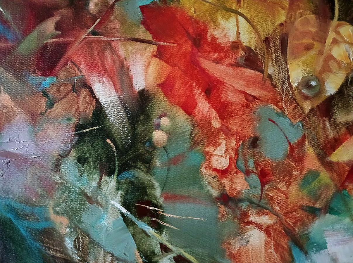 Abstract oil painting Autumn leaves Anatoly Tarabanov