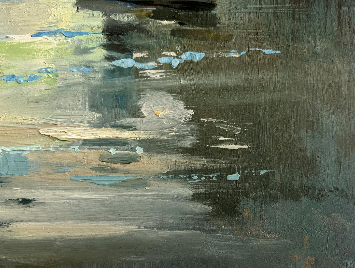 Abstract oil painting Love and the reflection of the sun by Yuriy Suprunchuk