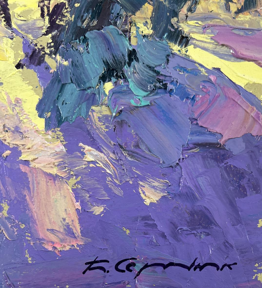 Vibrant oil painting The first rays of the sun in the east by Boris Serdyuk