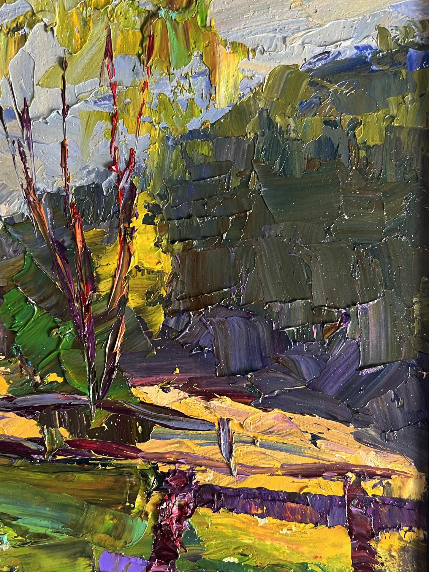 Oil painting of autumn mountain meadows by Boris Serdyuk