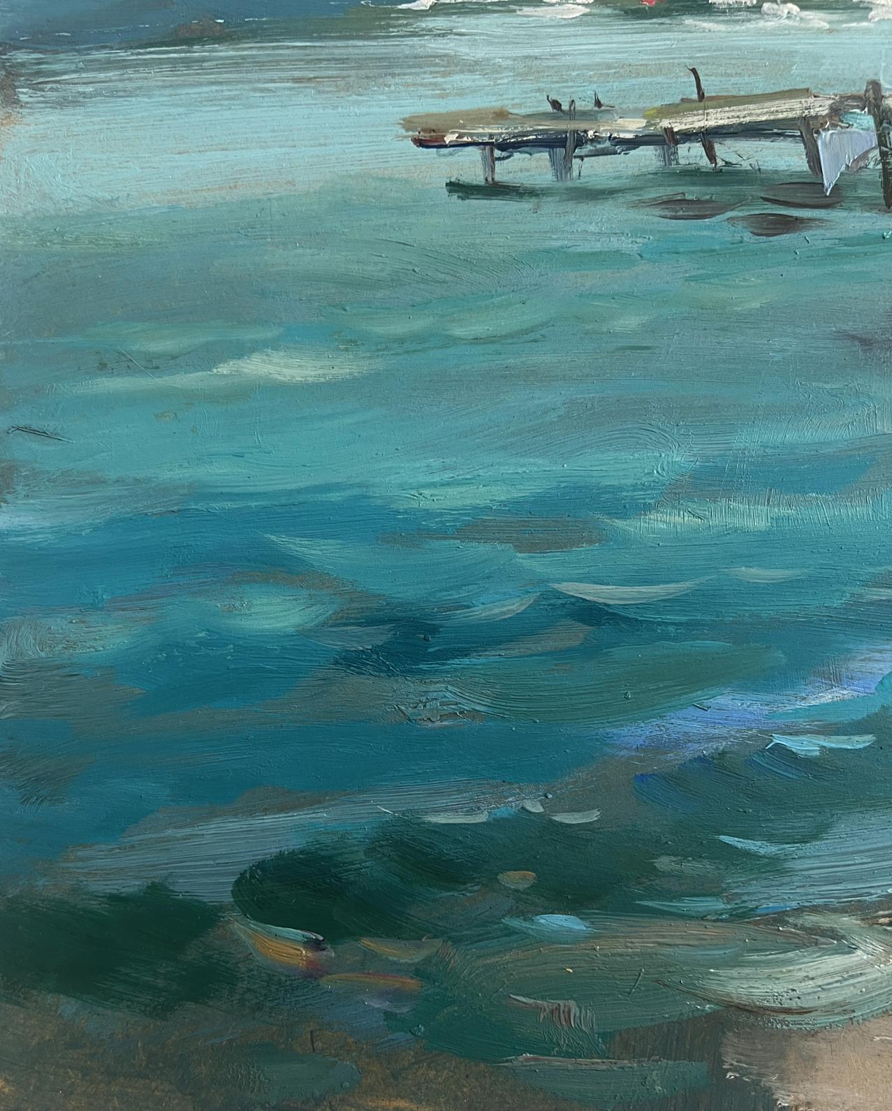 Impressionistic oil painting Hidden corner by the sea by Yuriy Suprunchuk