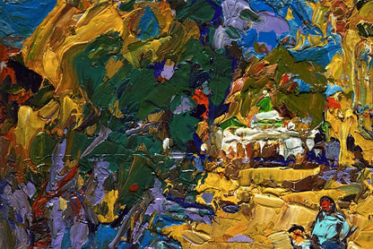 Vibrant impressionist oil painting Alley in the autumn park by Oleksiy Ivanyuk