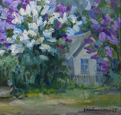 Oil painting Quiet conversations of the village by Ivan Kovalenko
