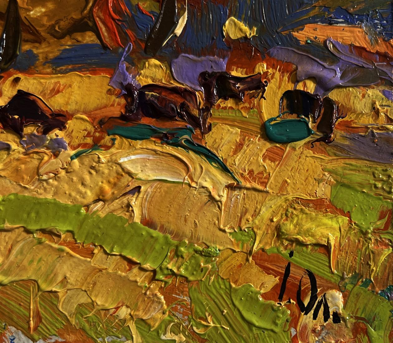 Vibrant impressionist oil painting In the Autumn Forest by Oleksiy Ivanyuk