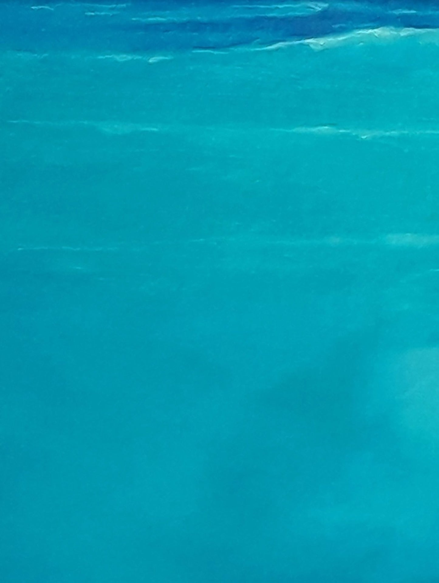 Oil painting The Silence of the Seabed by Vasily Korkishko, translucent blue surface