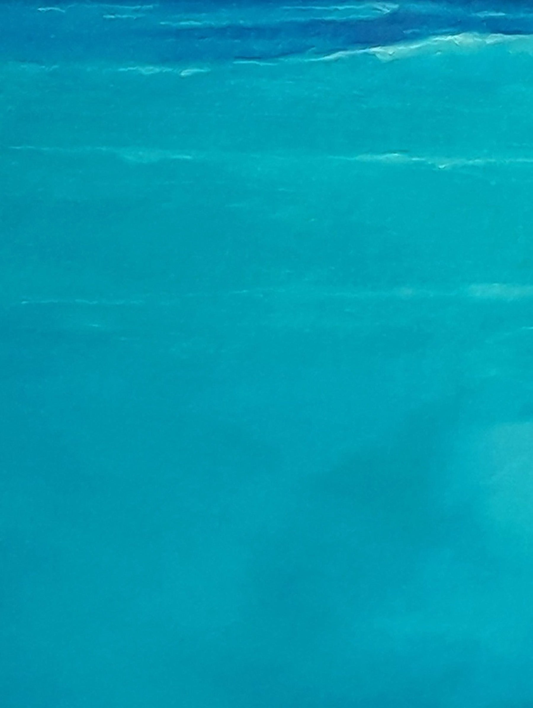 Oil painting The Silence of the Seabed by Vasily Korkishko, translucent blue surface