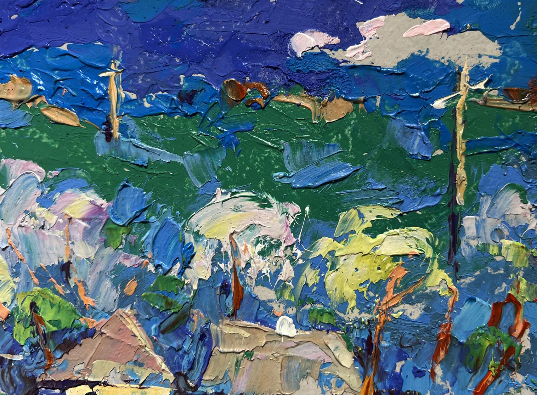 Vibrant Spring Morning oil painting by Oleksiy Ivanyuk, impressionist landscape