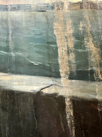 Oil painting Lenin in Thought Before the River Yuriy Smirnov