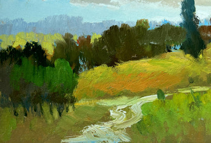 Oil painting A path through summer meadows by Yuriy Suprunchuk