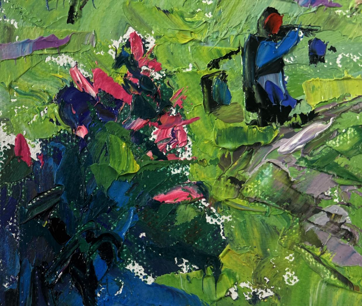 Vibrant impressionist oil painting Cool evening with the smell of grass by Oleksiy Ivanyuk