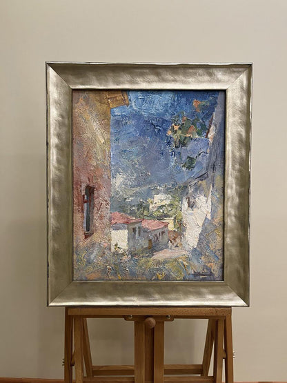 Oil painting Summer Old Town street Arsen Rustamov
