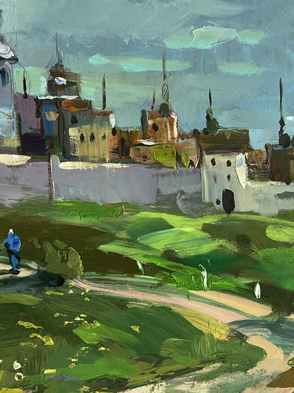 Vibrant impressionistic oil painting of City Monastery by Yuriy Suprunchuk