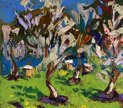 Vibrant impressionist oil painting Spring awakens in light by Oleksiy Ivanyuk