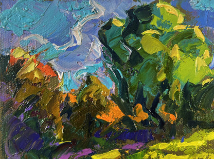 Vibrant impressionist oil painting In the Garden by Oleksiy Ivanyuk