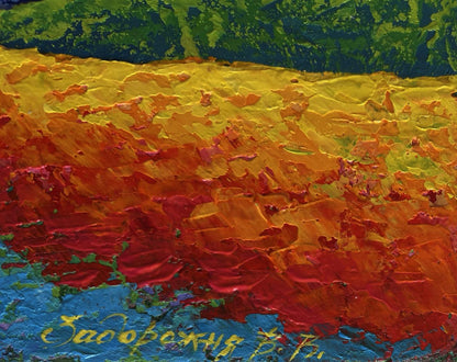 Vibrant Twilight in the Mountains oil painting by V. Zadorozhnya