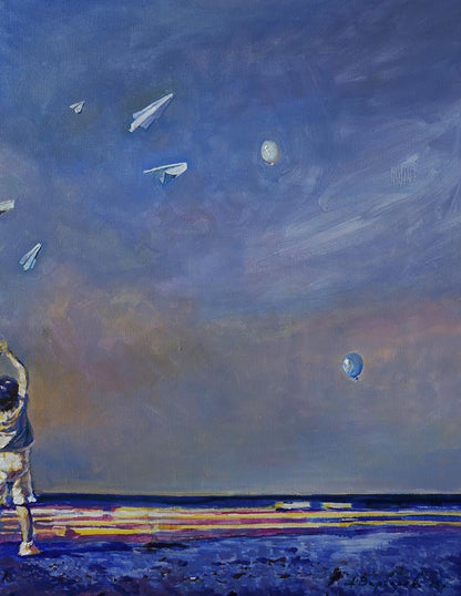 Oil painting White wings Anatoly Varvarov